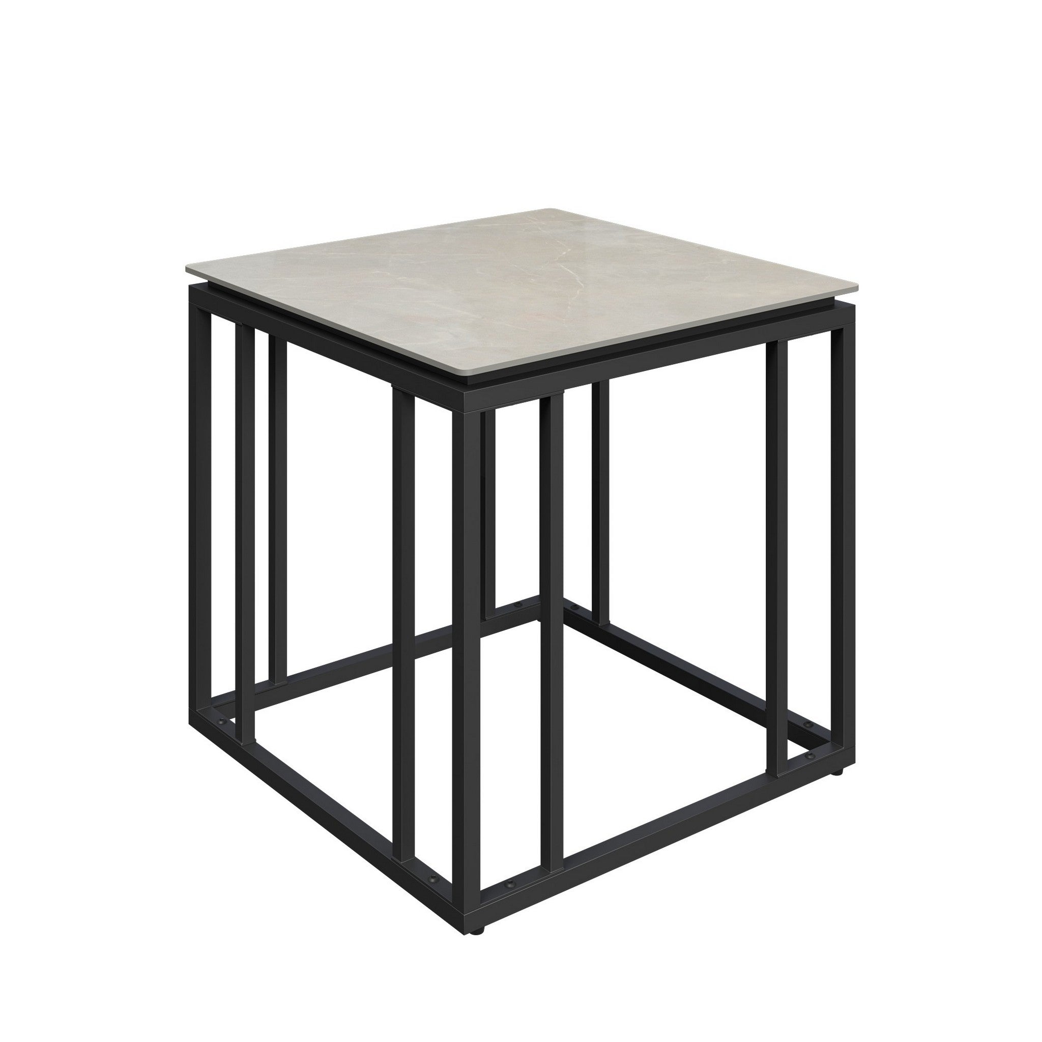 6mm Thick Linx Grey Stone Concrete Effect Side Table