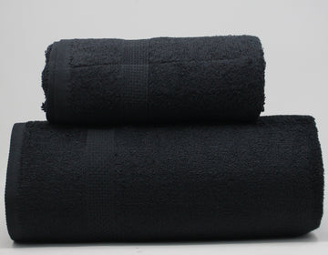 Luxury Hand Towel Designer 100% Cotton Soft Fluffy Towel Capetown Black 50x100cm