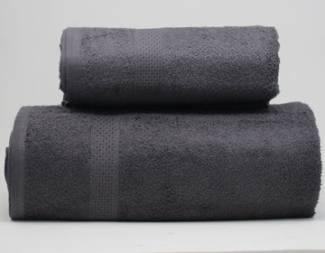 Luxury Hand Towel Designer 100% Cotton Fluffy Capetown Charcoal Grey 50x100cm