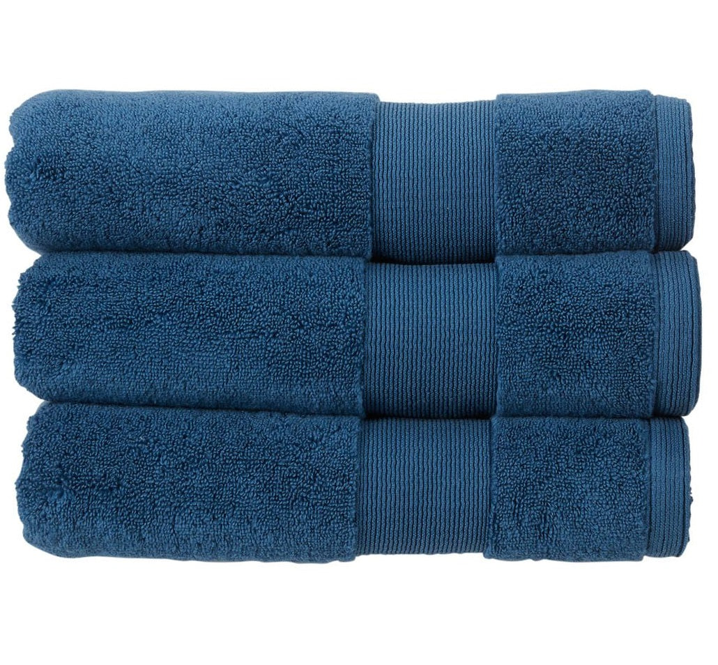 3pcs Christy Towel Set Zero Twist Sapphire Blue