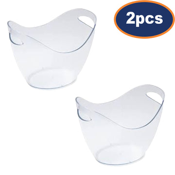2pcs 7L Ice Storage Bucket Clear