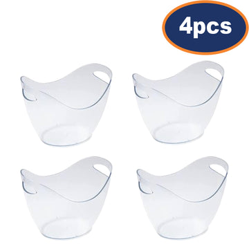4pcs 7L Ice Storage Bucket Clear