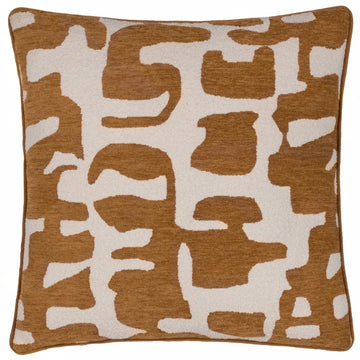Caval Chenille Jacquard Filled Cushion 50x50cm Bronze