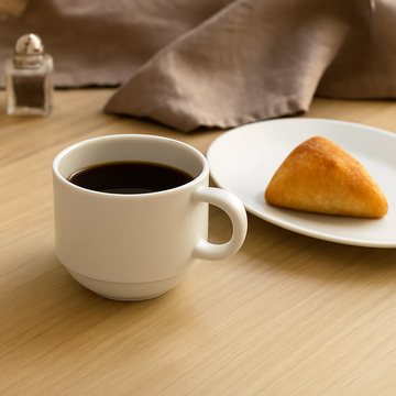6Pcs Arcoroc 200ml Porcelain White Daring Cup