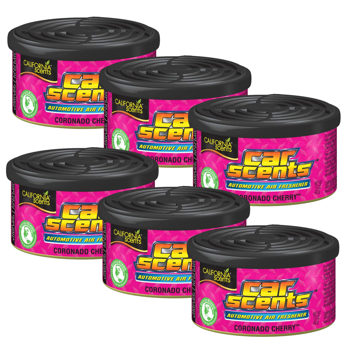 6PCS California Car Scents Coronado Cherry Air Freshener