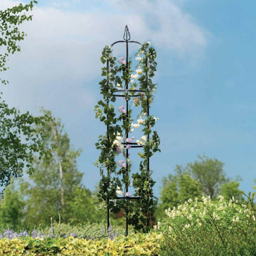 Black Steel Frame Metal Obelist Plant Trellis