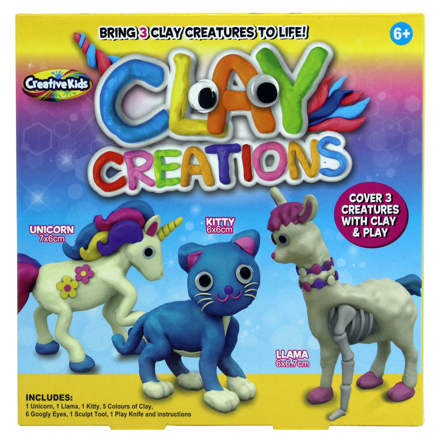 Clay Creations Sculpturing Make Your Own Figures Kids Set