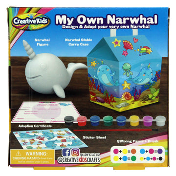 Make You Own Narhwal Kids Designing Painting Arts and Crafts