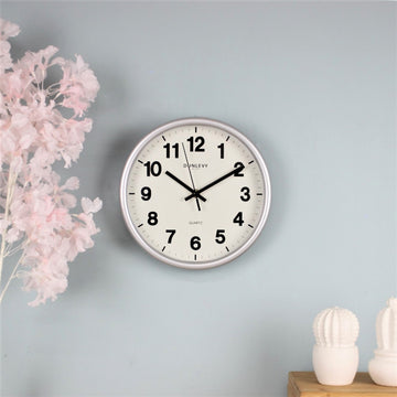 10 Inch Round White Quartz Wall Analogue Indoor Clock