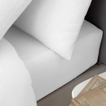 Catherine Lansfield Flannelette Brushed Cotton Sheet Set, Double, White