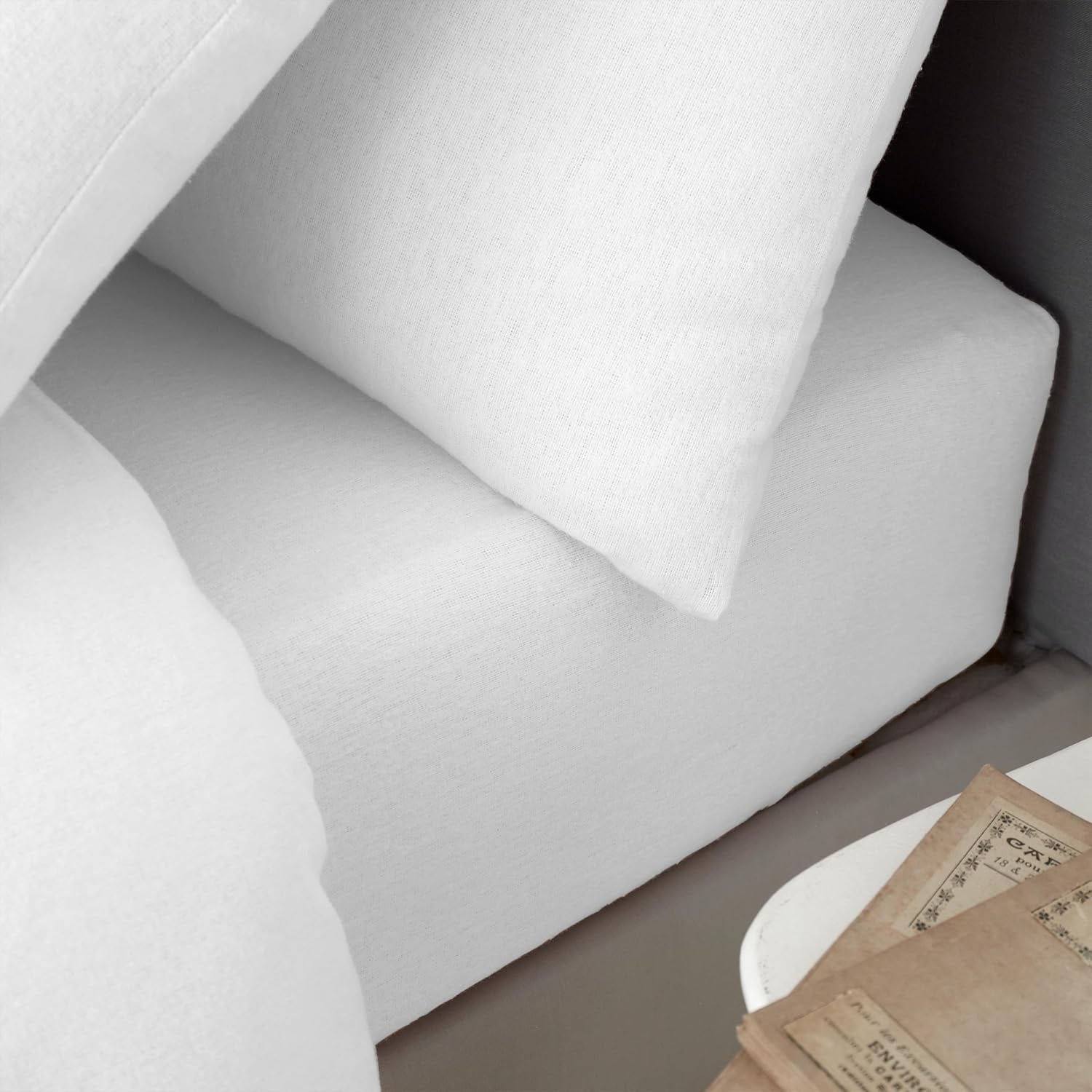 Catherine Lansfield Flannelette Brushed Cotton Sheet Set, King, White