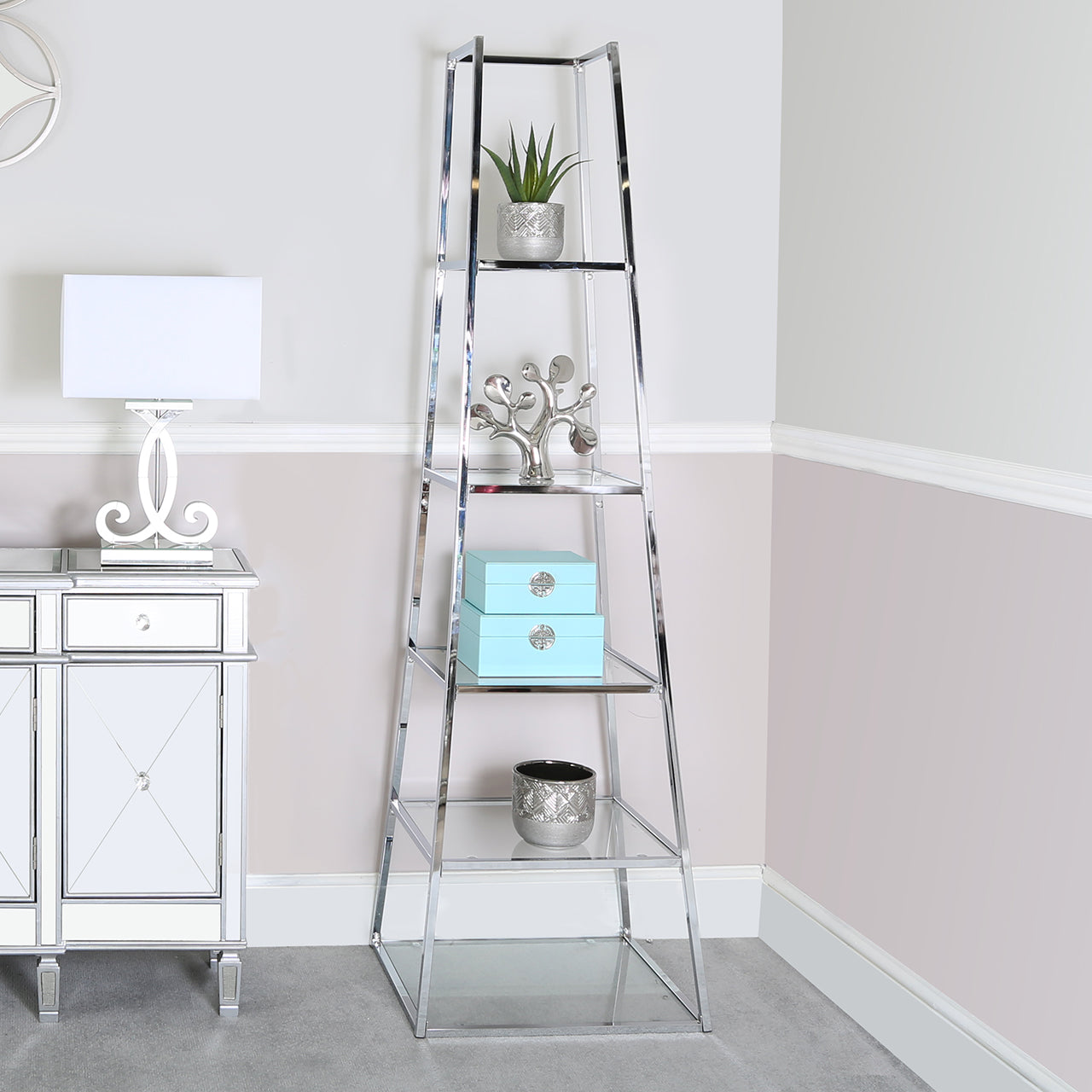 Logan Steel 5 Tier Shelf Storage Display Unit