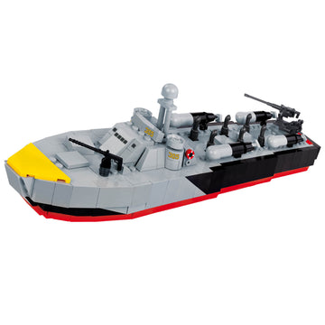 Cobi Kids 480Pcs Blocks Small Army Patrol Torpedo Boat Battleship Model Kit