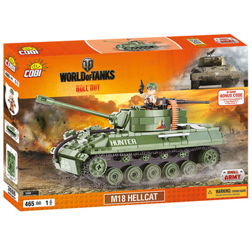 Cobi Kids 465Pcs Blocks M18 Hellcat Small Army Tank Model Kit