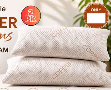 2pk Copper Memory Foam Pillows