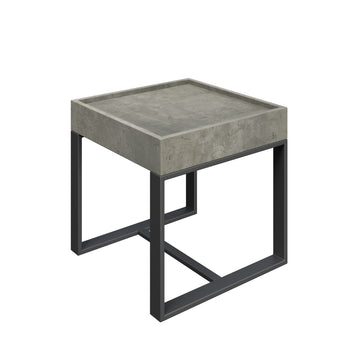 10cm Thick Strata Grey Concrete Effect Side Table