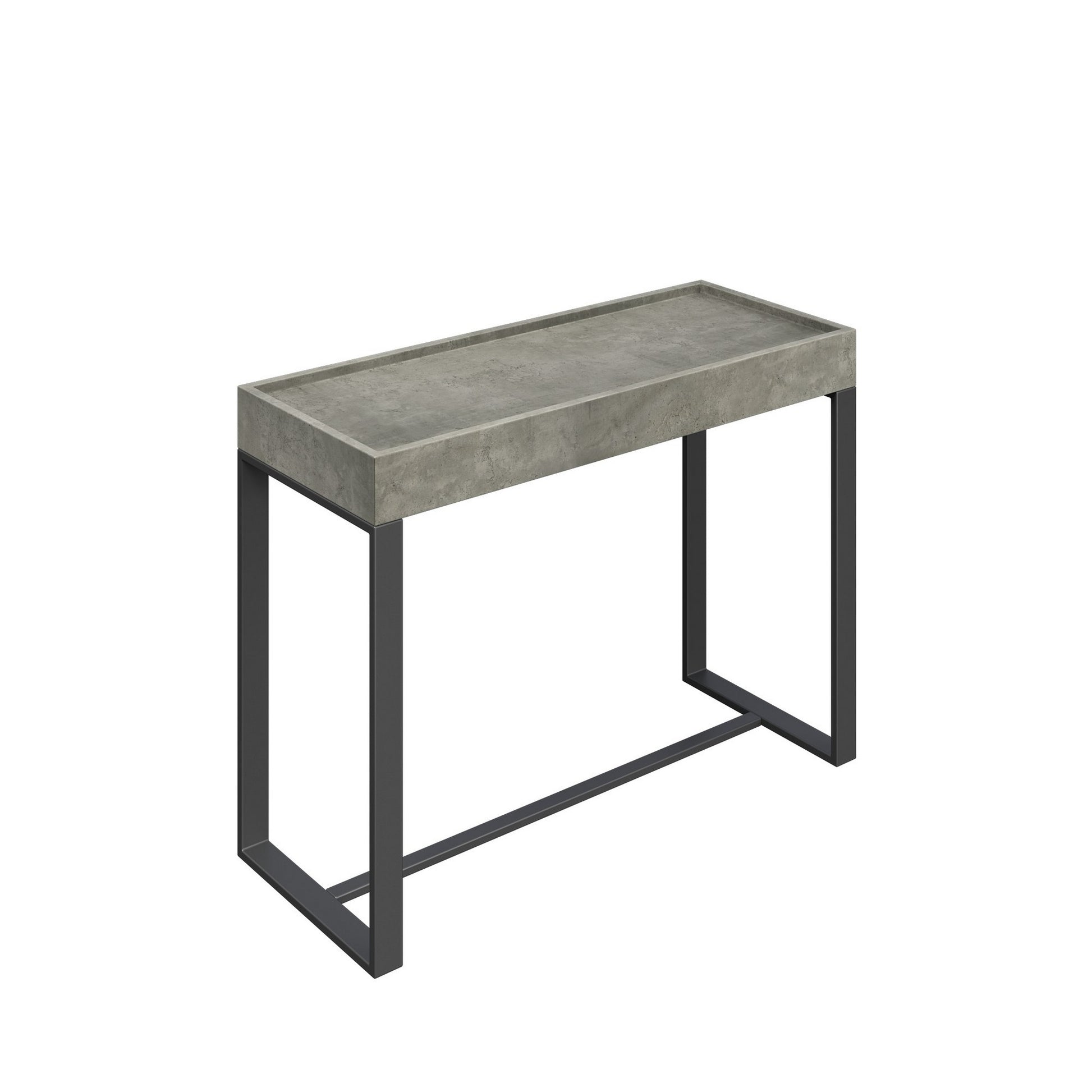 10cm Thick Strata Grey Concrete Effect Console Table