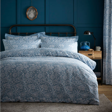 Luxury Embossed Jacquard King Duvet Cover Set - Cornflower Blue