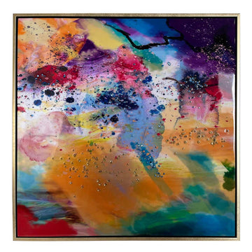 62x62cm Multicolored Framed Square Wall Art