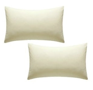 2 X Luxury Percale Cream Non-iron Pillow Cases