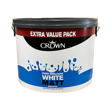 Crown Matt Emulsion Paint - Brilliant White 7.5L