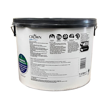 Crown Matt Emulsion Paint - Brilliant White 7.5L