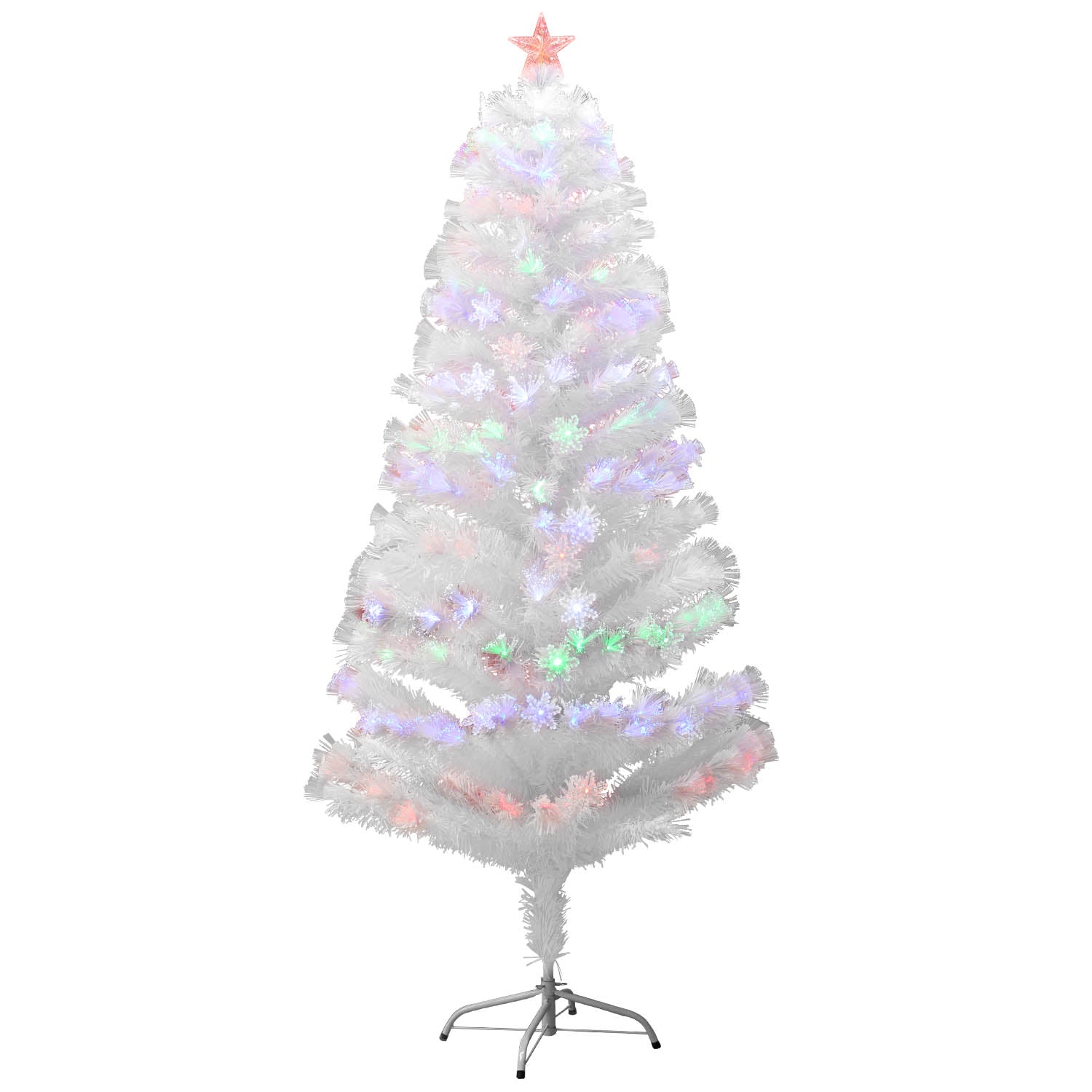 White 2ft Mini Fibre Optic Christmas Tree - Sparkle Drop