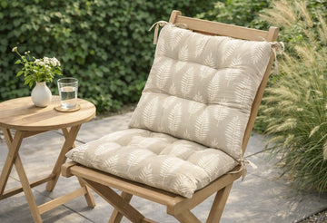 Leaves Waterproof Seat Pad Chair Cushion - Natural