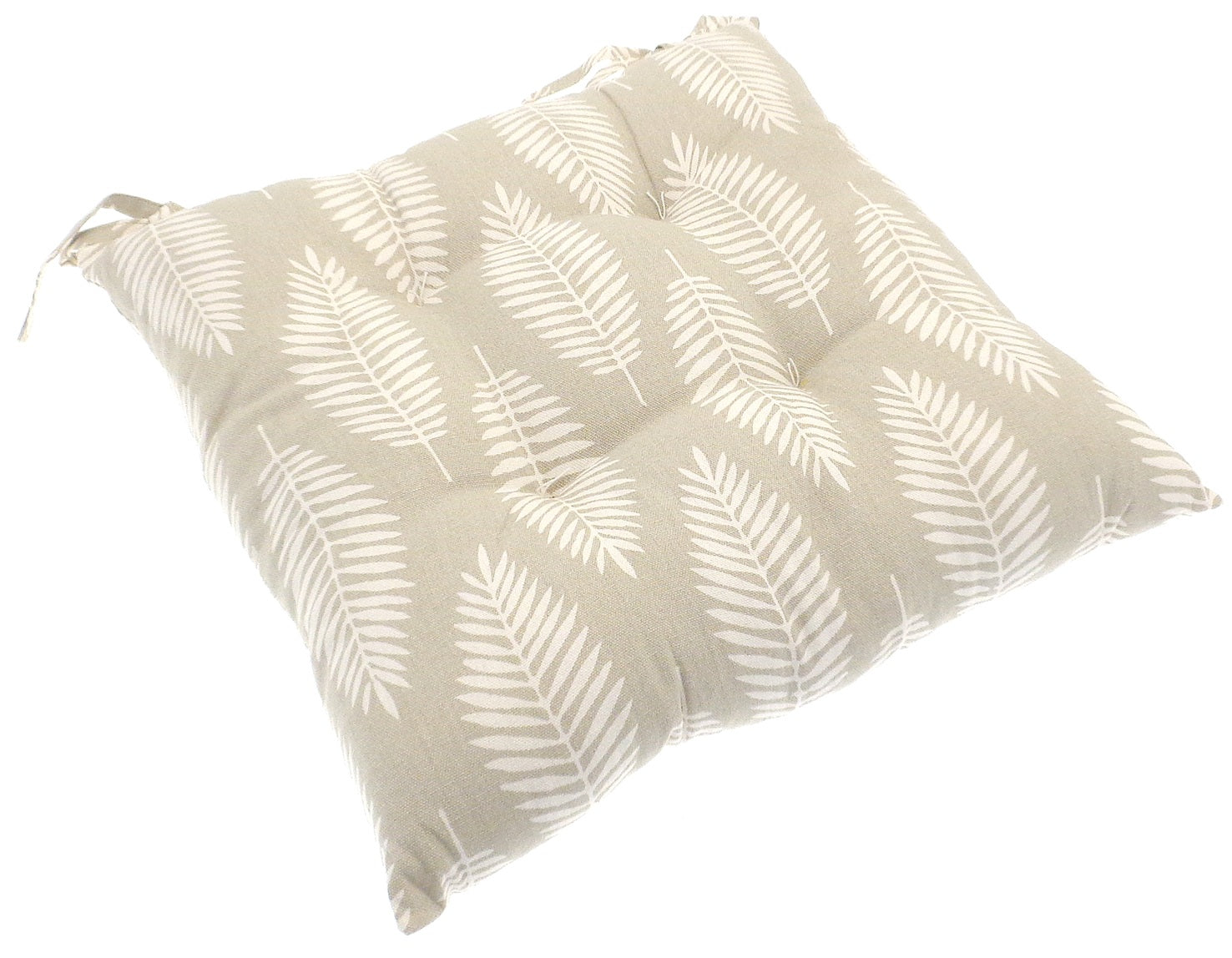 Leaves Waterproof Seat Pad Chair Cushion - Natural