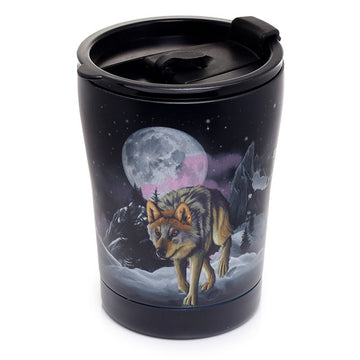 300ml Black Thermal Flask North Wolf Bottle Travel Mug