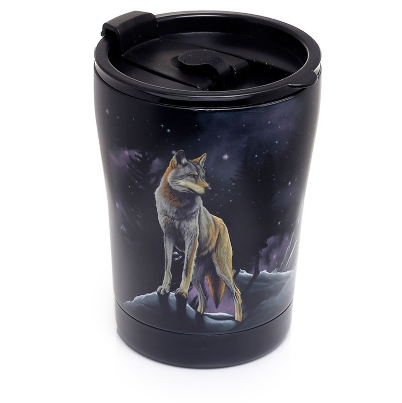 300ml Black Thermal Flask North Wolf Bottle Travel Mug