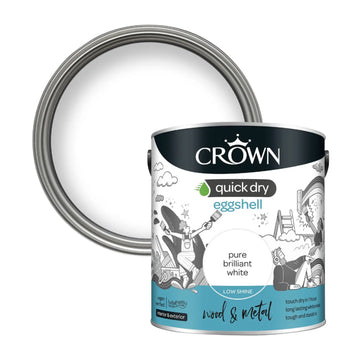 Crown 2.5L Brilliant White Quick Dry Eggshell Paint