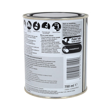 Crown 750ml Pure Brilliant White Quick Dry Gloss Paint