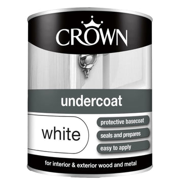 Crown 750ml White Undercoat Paint