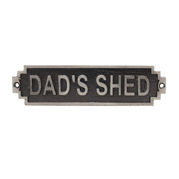 Metal Dad's Shed Signage