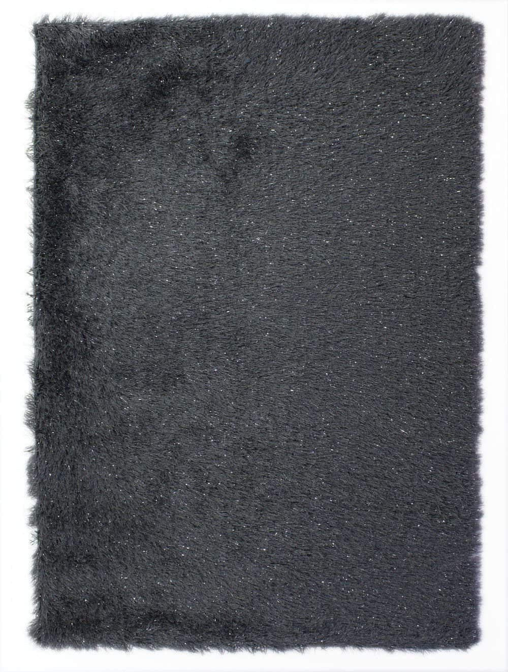 Sparkle Glamour Shaggy Rug Dazzle Charcoal - 63" x 90.5"
