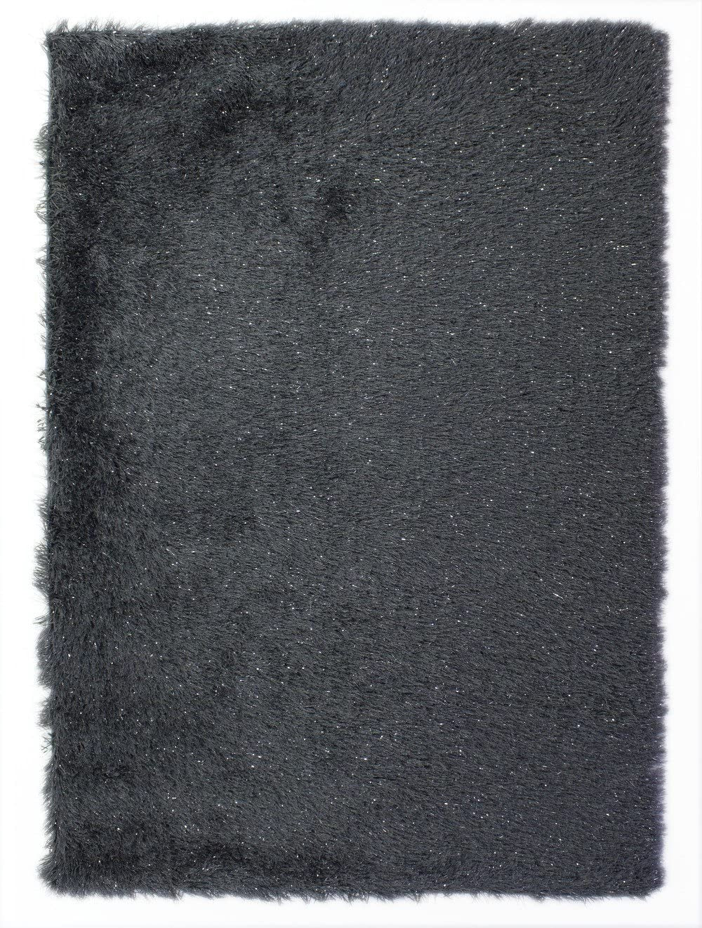 Sparkle Glamour Shaggy Rug Dazzle Charcoal - 63" x 90.5"