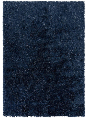 Sparkle Glamour Shaggy Rug Plush Dazzle Blue - 63