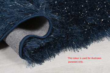 Sparkle Glamour Shaggy Rug Dazzle Charcoal - 63