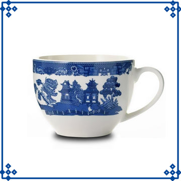 2-Pairs Blue Willow Porcelain Teacup & Saucer
