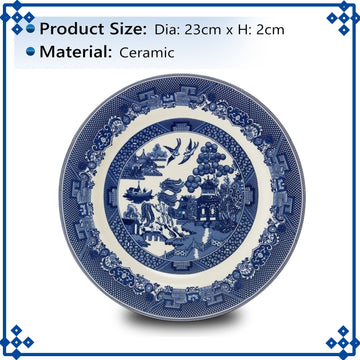 Blue Willow 23cm Breakfast Plate