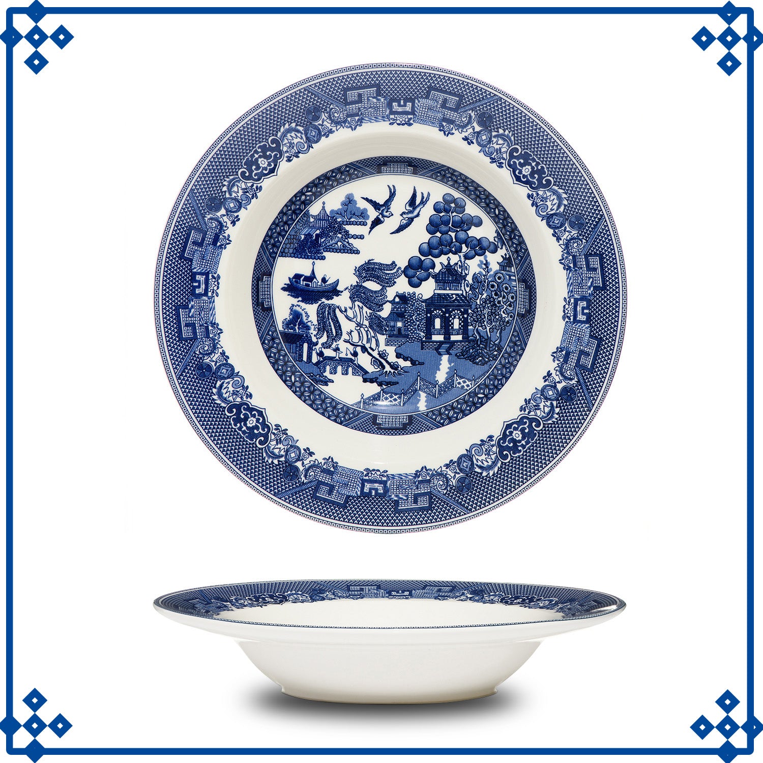 Blue Willow 22cm Soup Plate