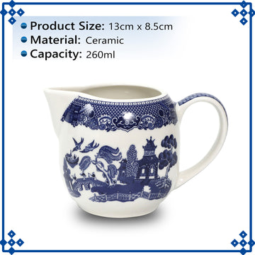 Blue Willow 260ml Ceramic Creamer Jug