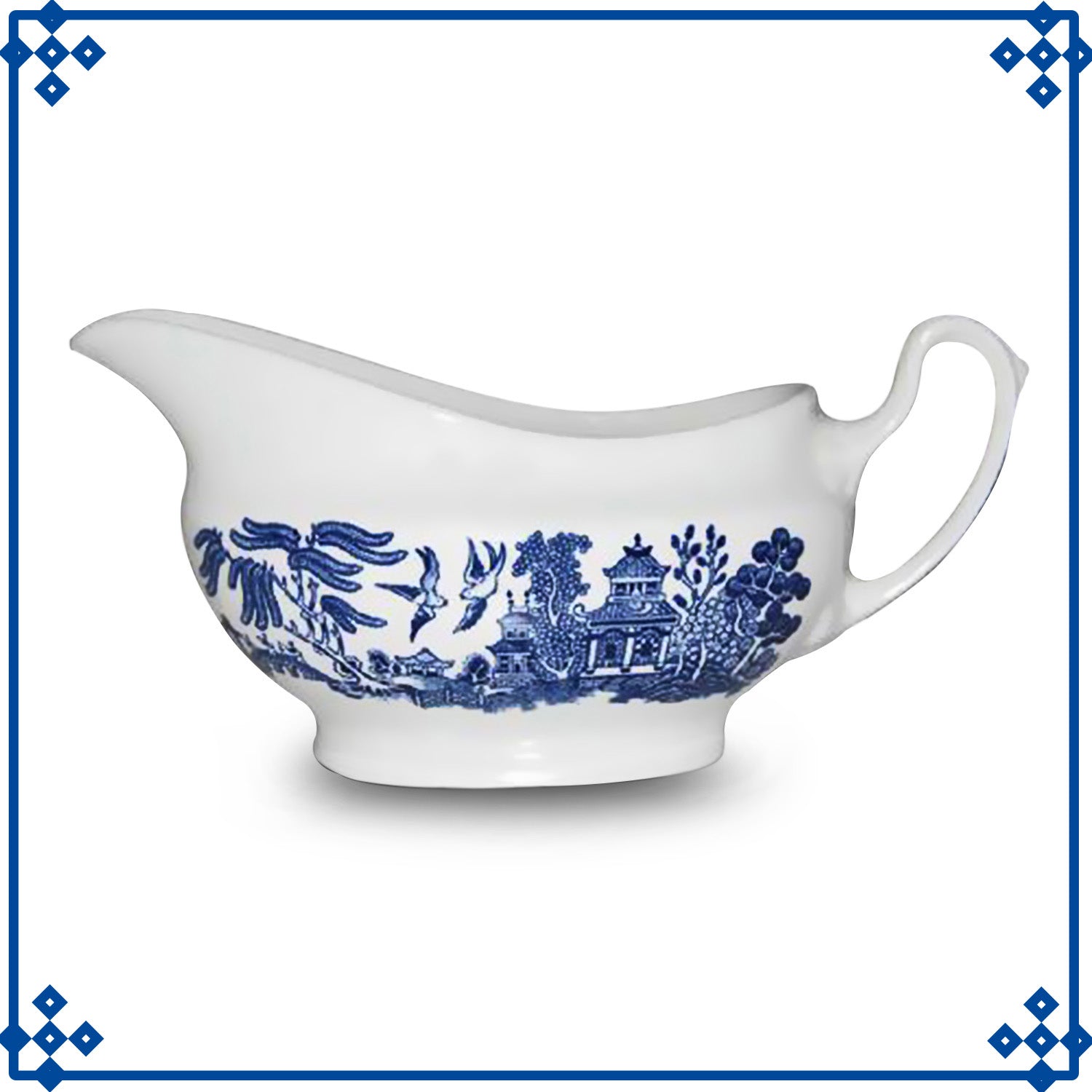 Blue Willow Sauce 340ml Gravy Boat