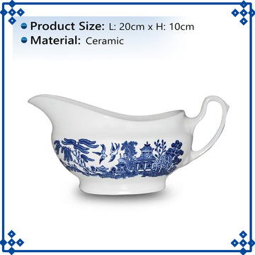 Blue Willow Sauce 340ml Gravy Boat