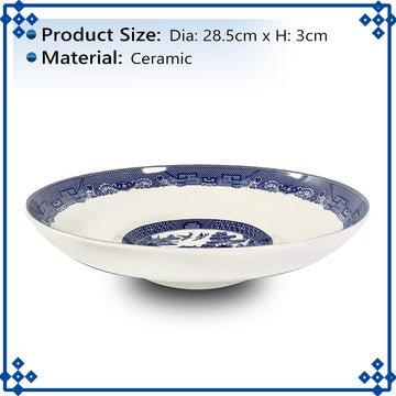 Blue Willow 28.5cm Large Pasta Bowl