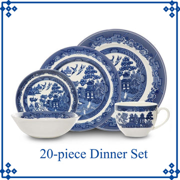 Blue Willow 20-Piece Dinner Set