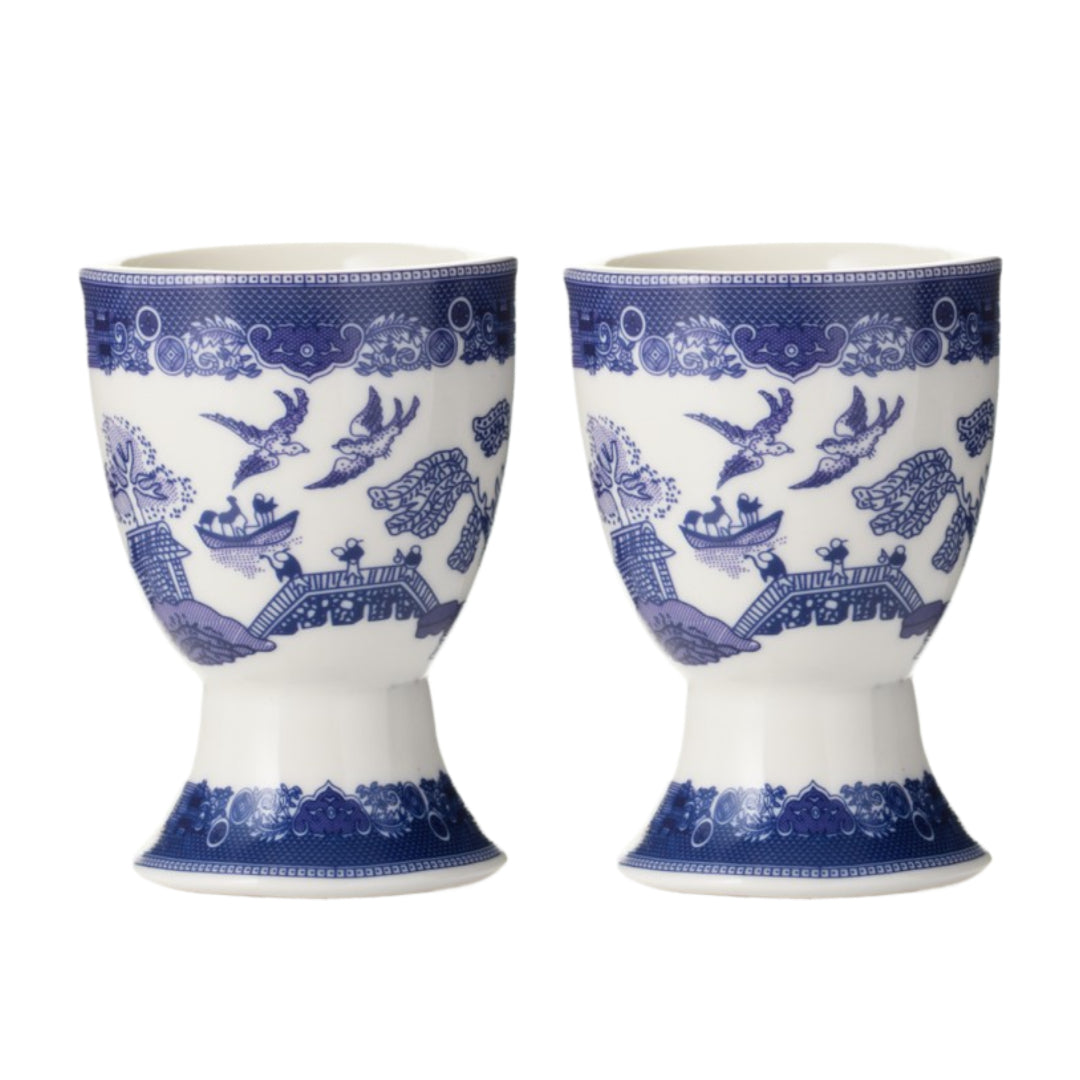 Blue Willow Fine China Ceramic Egg Cups