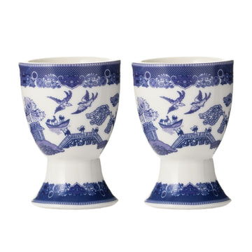 Blue Willow Fine China Ceramic Egg Cups