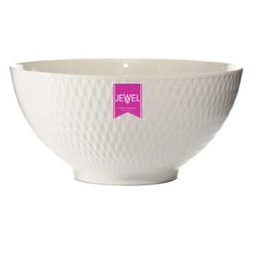 Jewel 7inch White Ceramic Footed Bowl